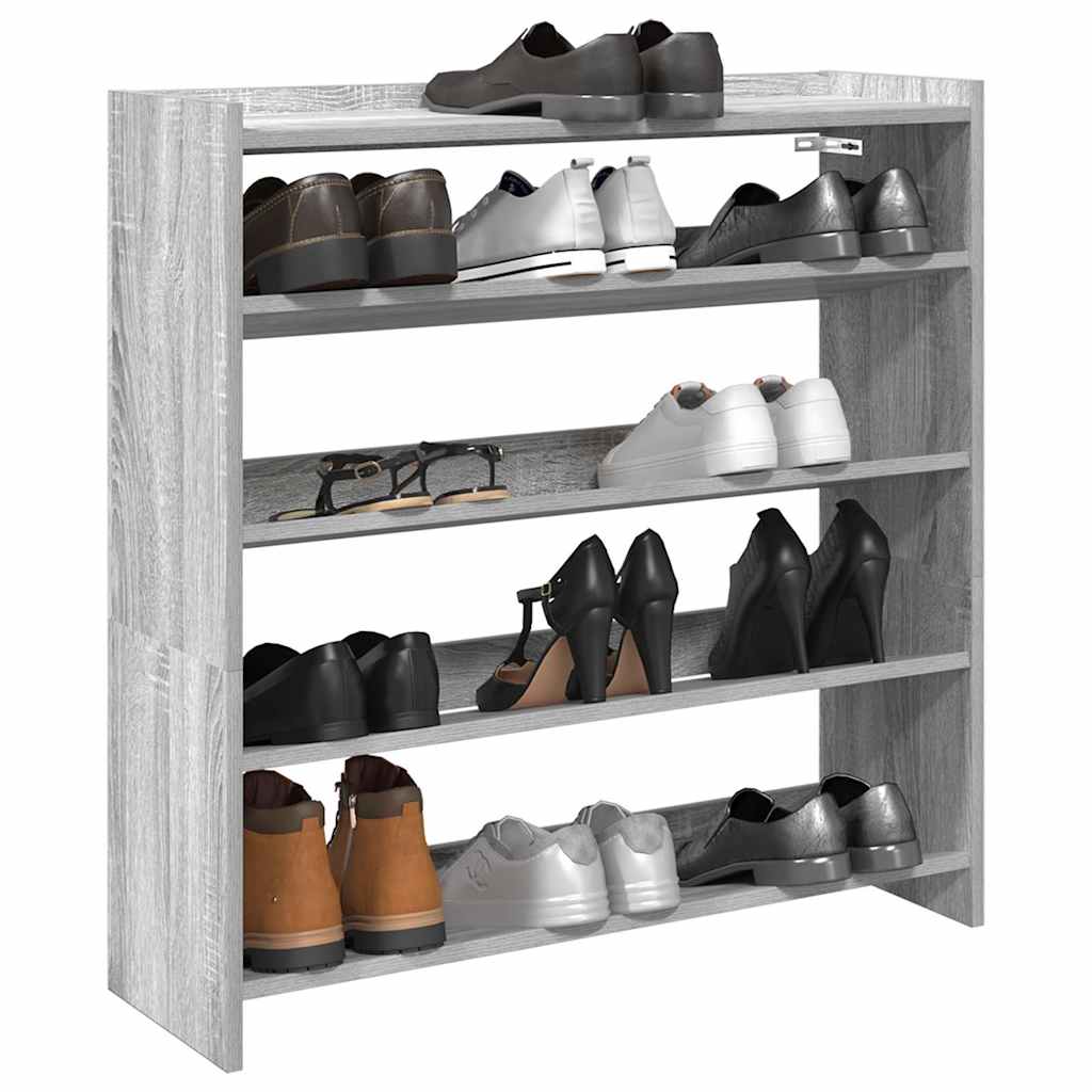 Schuhregal Grau Sonoma 80x25x81 cm Holzwerkstoff