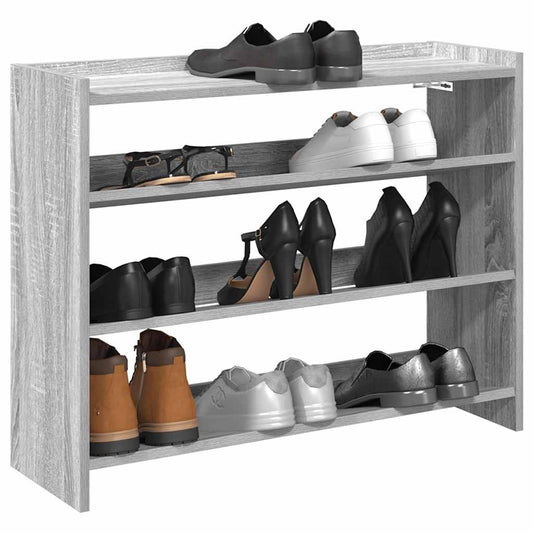 Schuhregal Grau Sonoma 80x25x62 cm Holzwerkstoff