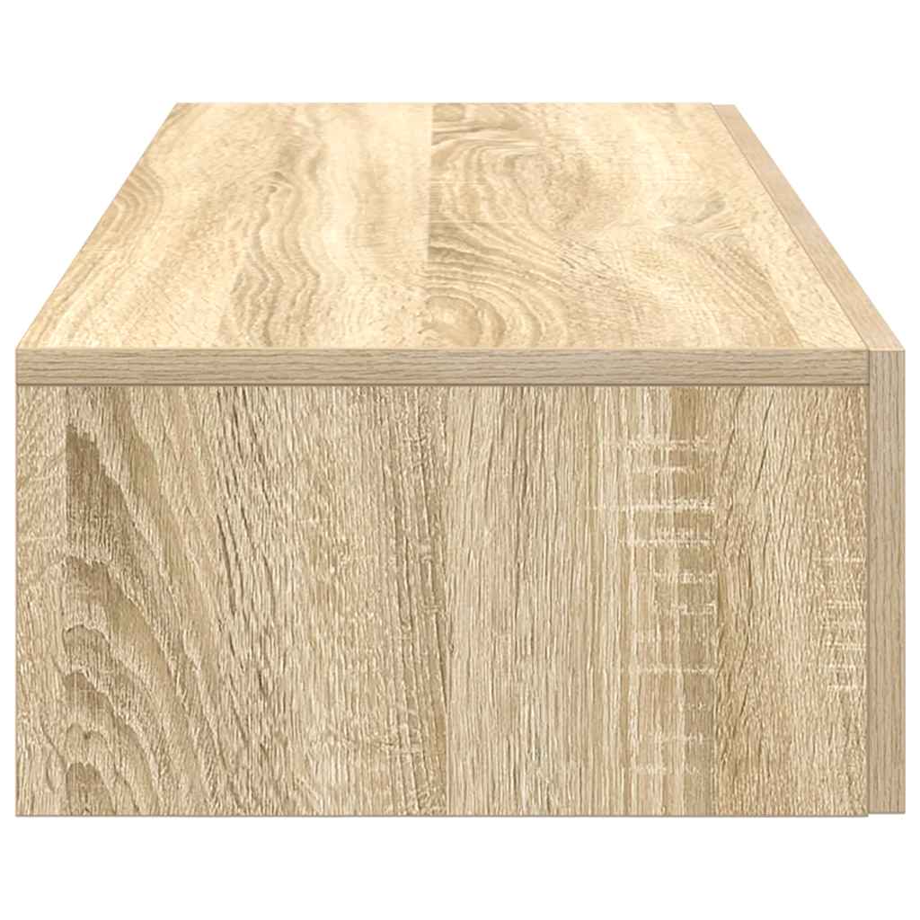 Wandregal mit Schubladen Sonoma-Eiche 100x36x19cm Holzwerkstoff