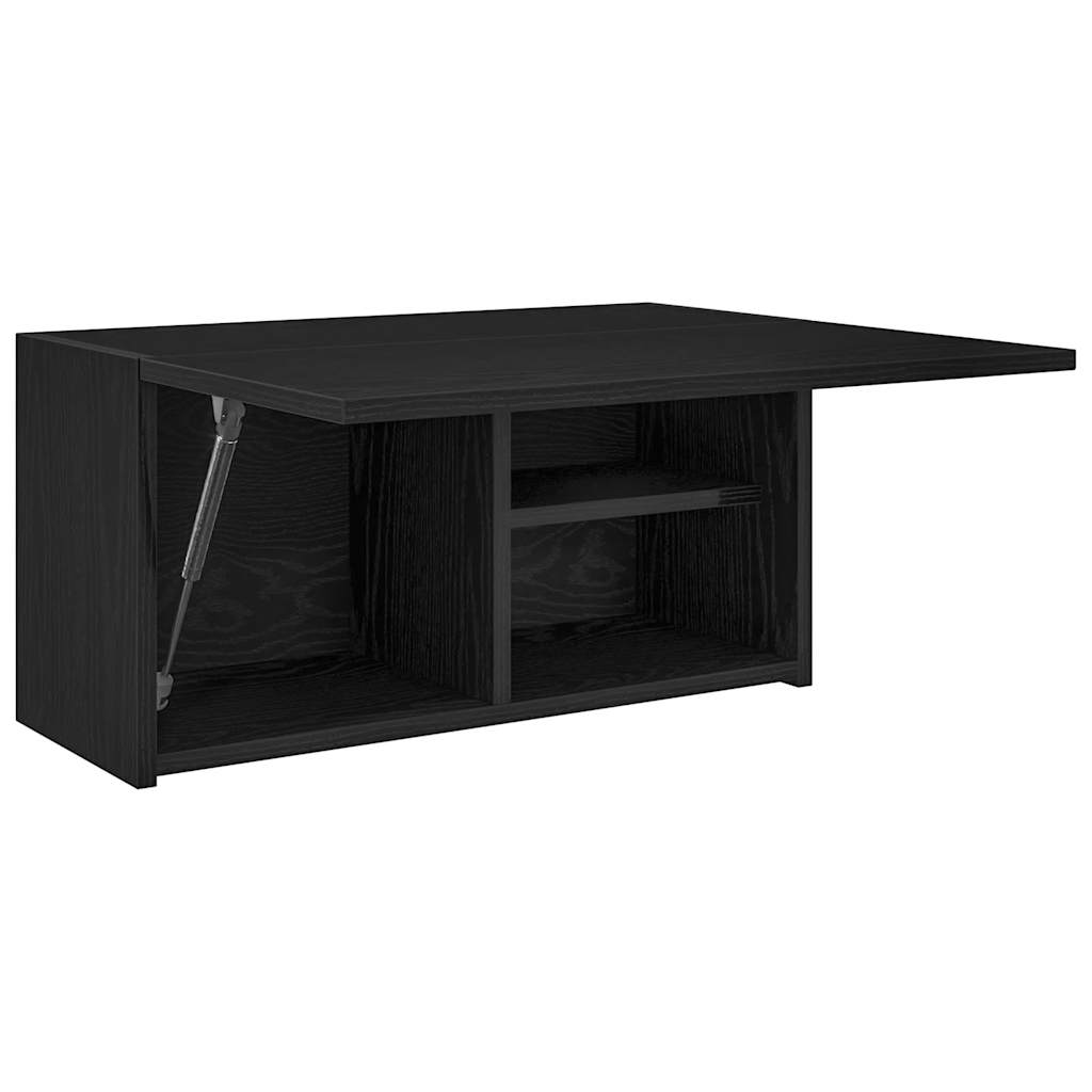 Bad-Wandschrank Schwarz 60x25x30 cm Holzwerkstoff