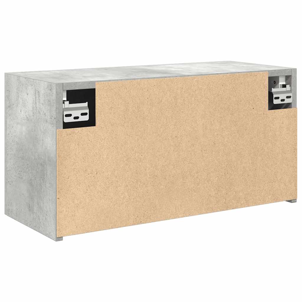 Bad-Wandschrank Betongrau 60x25x30 cm Holzwerkstoff