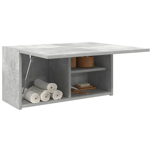 Bad-Wandschrank Betongrau 60x25x30 cm Holzwerkstoff