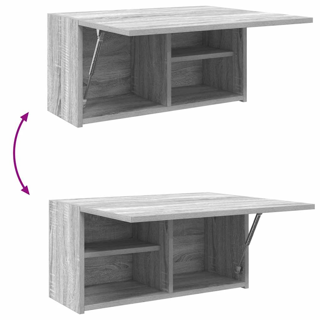 Bad-Wandschrank Grau Sonoma 60x25x30 cm Holzwerkstoff