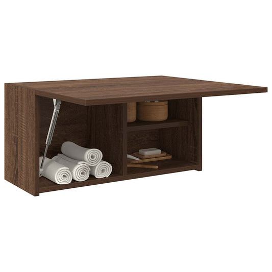 Bad-Wandschrank Braun Eichen-Optik 60x25x30 cm Holzwerkstoff