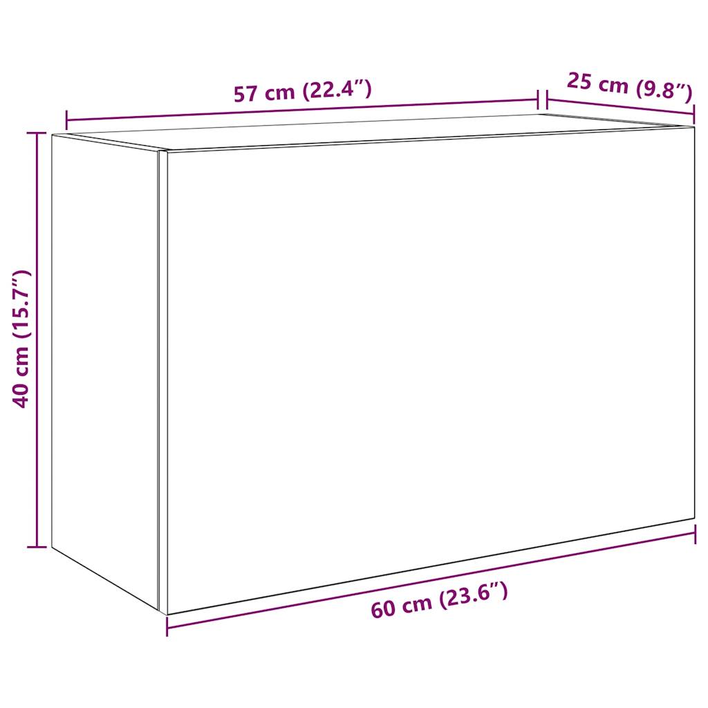 Bad-Wandschrank Räuchereiche 60x25x40 cm Holzwerkstoff