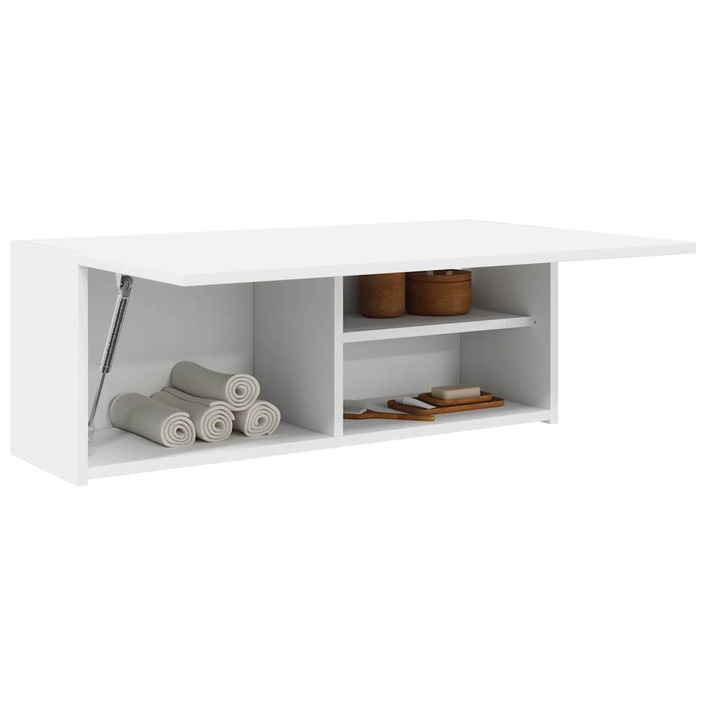 Bad-Wandschrank Weiß 80x25x30 cm Holzwerkstoff