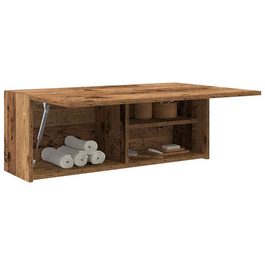 Bad-Wandschrank Altholz-Optik 80x25x30 cm Holzwerkstoff