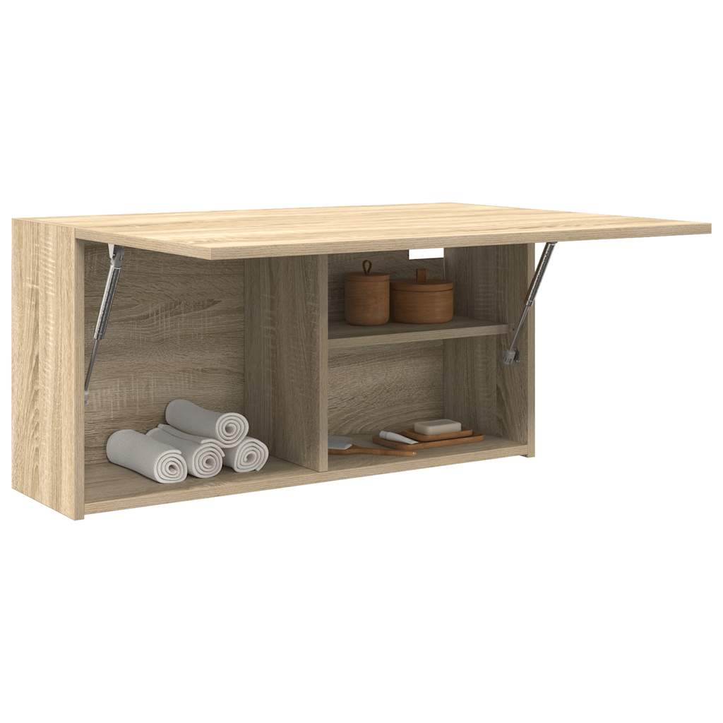 Bad-Wandschrank Sonoma-Eiche 80x25x40 cm Holzwerkstoff