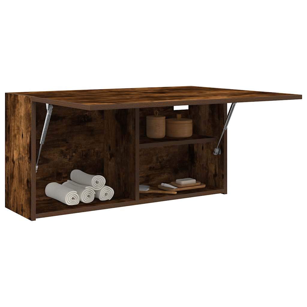 Bad-Wandschrank Räuchereiche 80x25x40 cm Holzwerkstoff