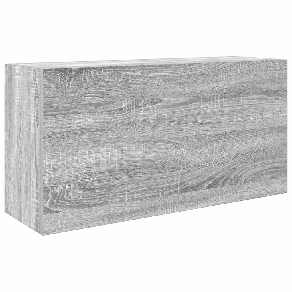 Bad-Wandschrank Grau Sonoma 80x25x40 cm Holzwerkstoff