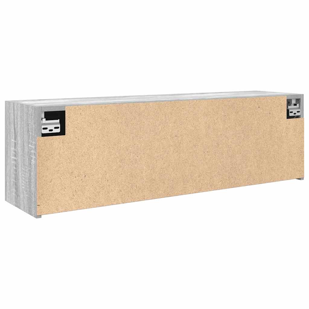 Bad-Wandschrank Grau Sonoma 100x25x30 cm Holzwerkstoff