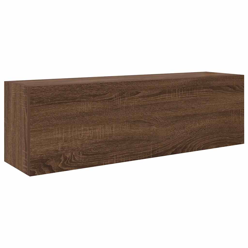 Bad-Wandschrank Braun Eichen-Optik 100x25x30 cm Holzwerkstoff