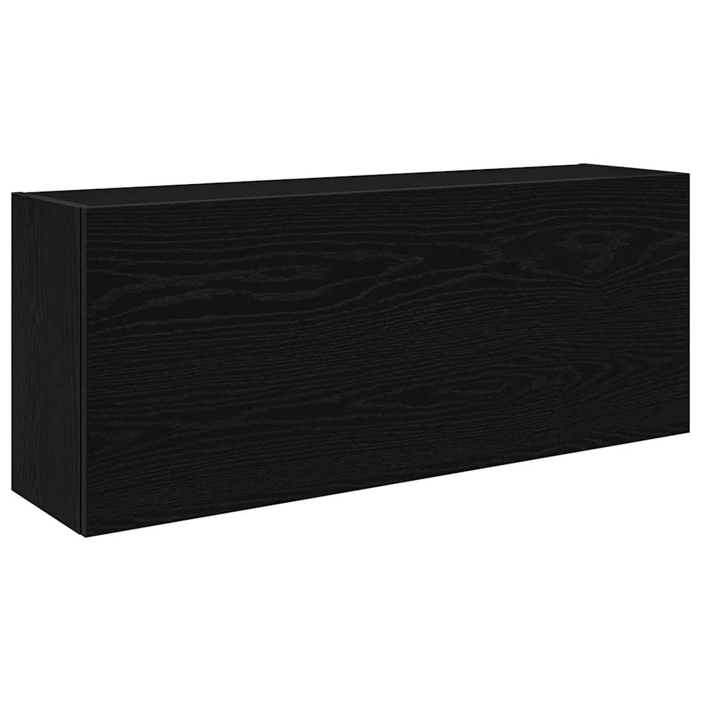 Bad-Wandschrank Schwarz 100x25x40 cm Holzwerkstoff