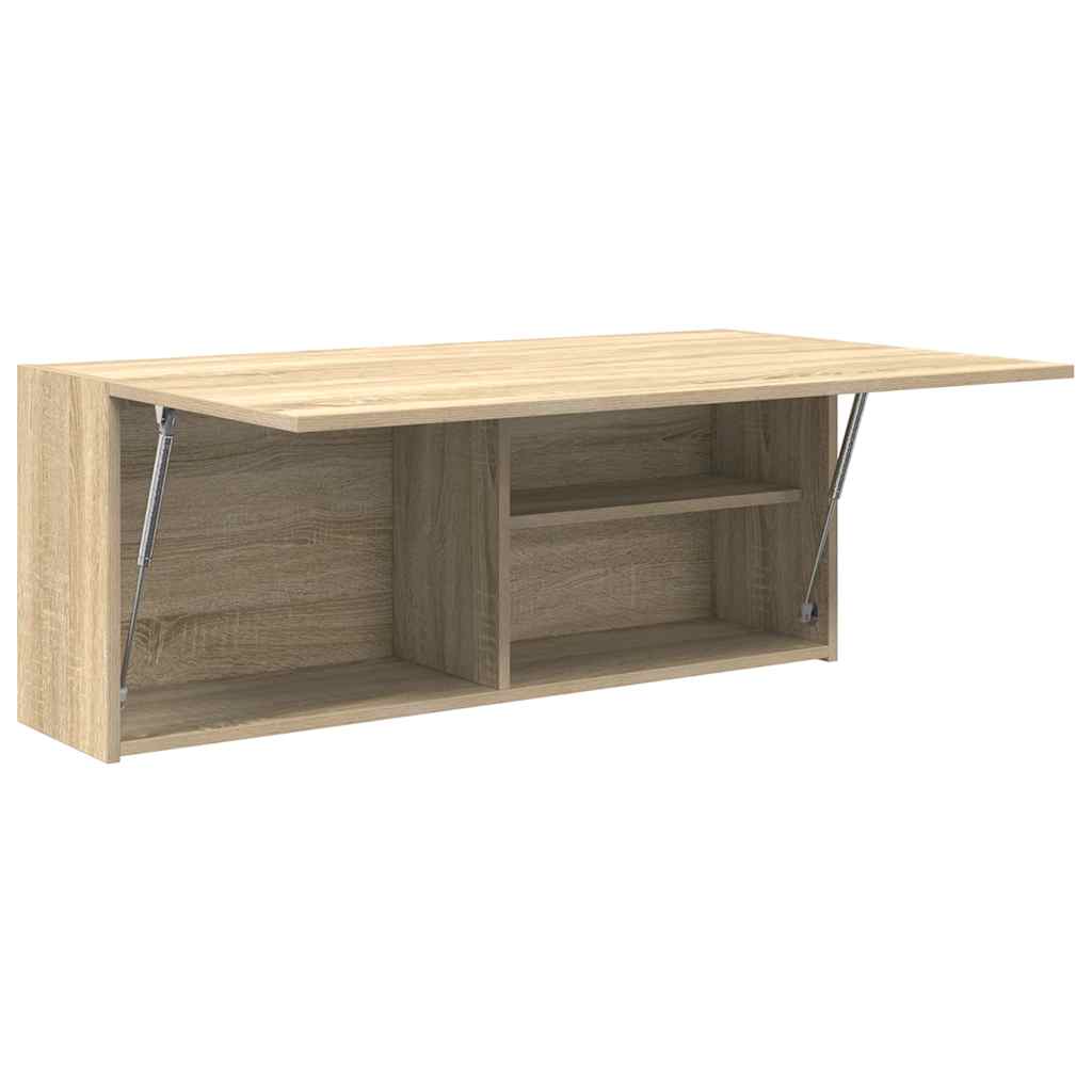 Bad-Wandschrank Sonoma-Eiche 100x25x40 cm Holzwerkstoff