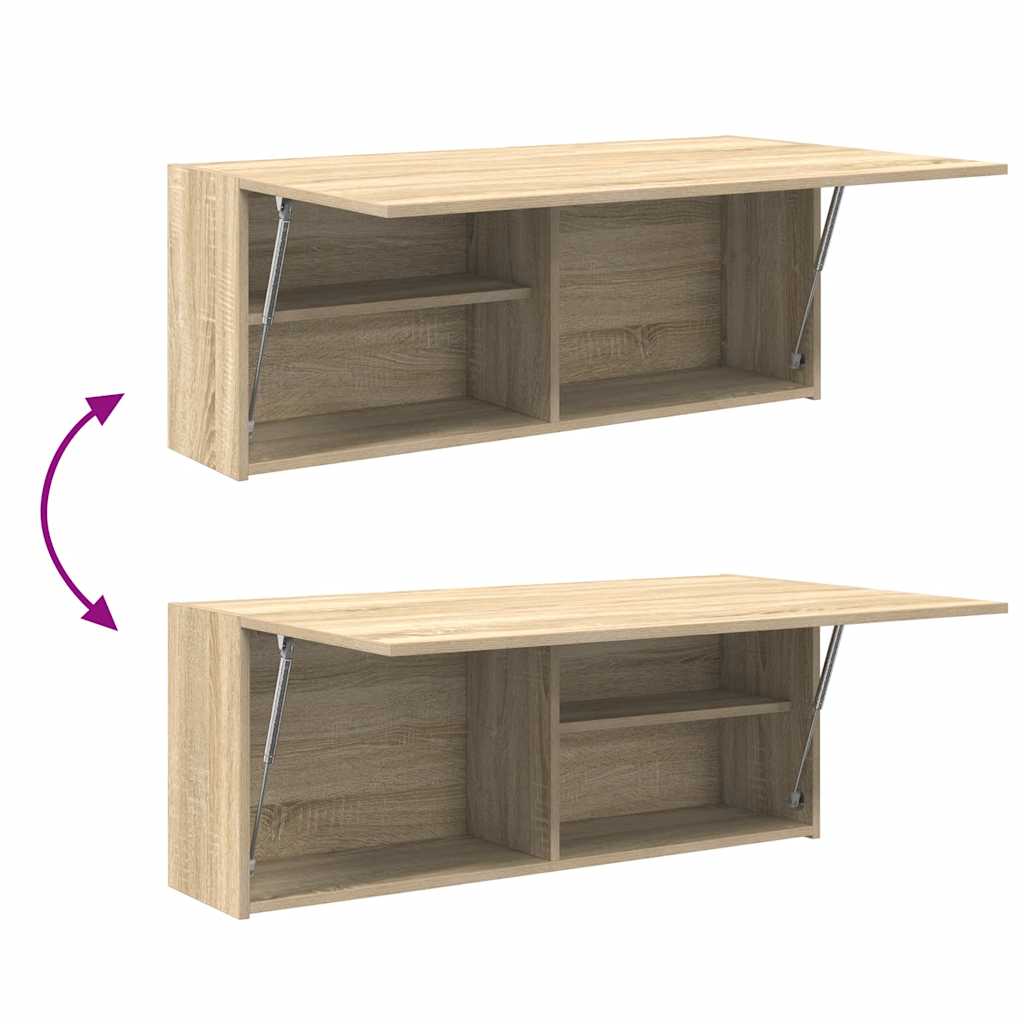 Bad-Wandschrank Sonoma-Eiche 100x25x40 cm Holzwerkstoff