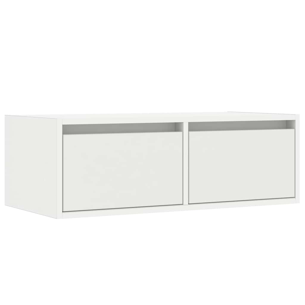 TV-Schrank mit LED-Leuchten Weiß 75x35,5x25 cm