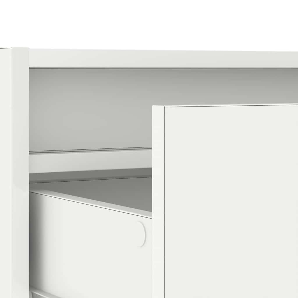 TV-Schrank mit LED-Leuchten Weiß 75x35,5x25 cm