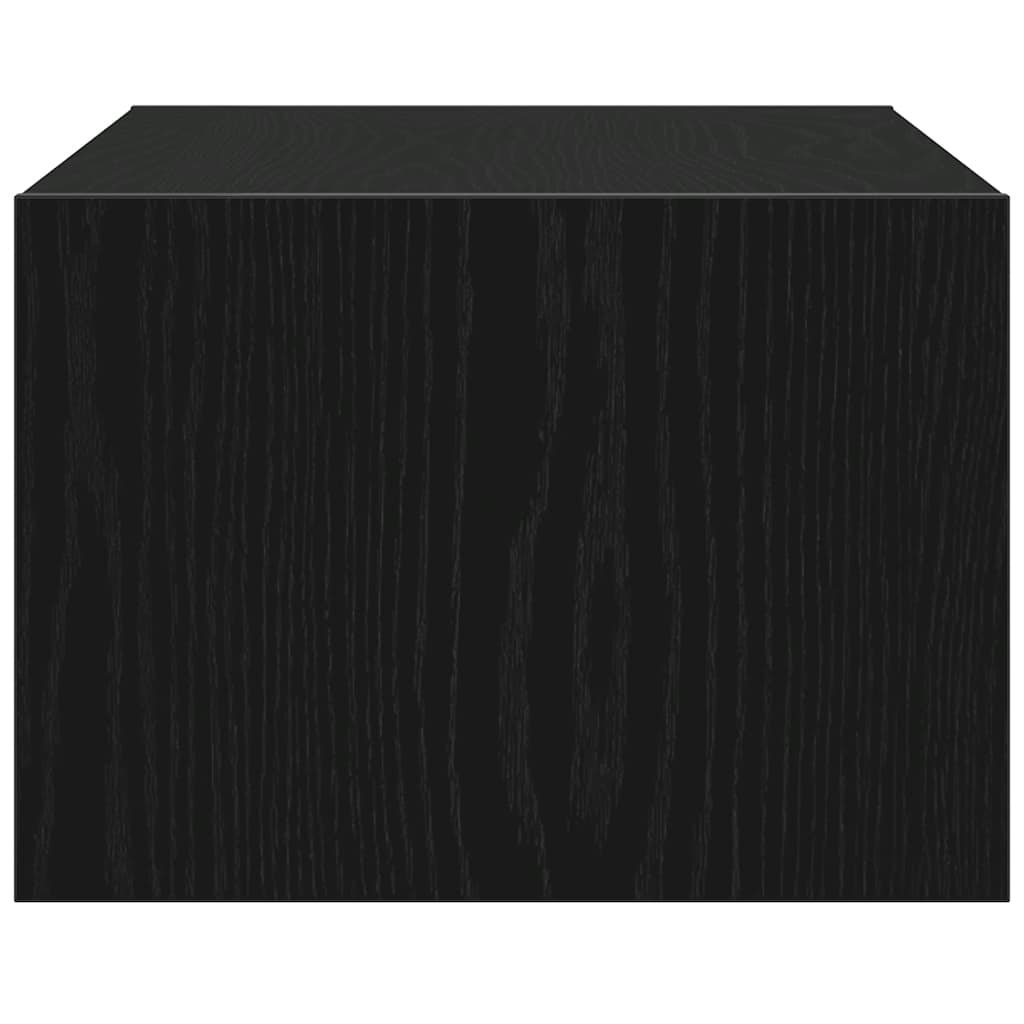 TV-Schrank mit LED-Leuchten Schwarz Eichen-Optik 75x35,5x25 cm