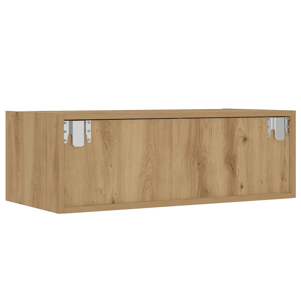 TV-Schrank mit LED-Leuchten Artisan-Eiche 75x35,5x25 cm