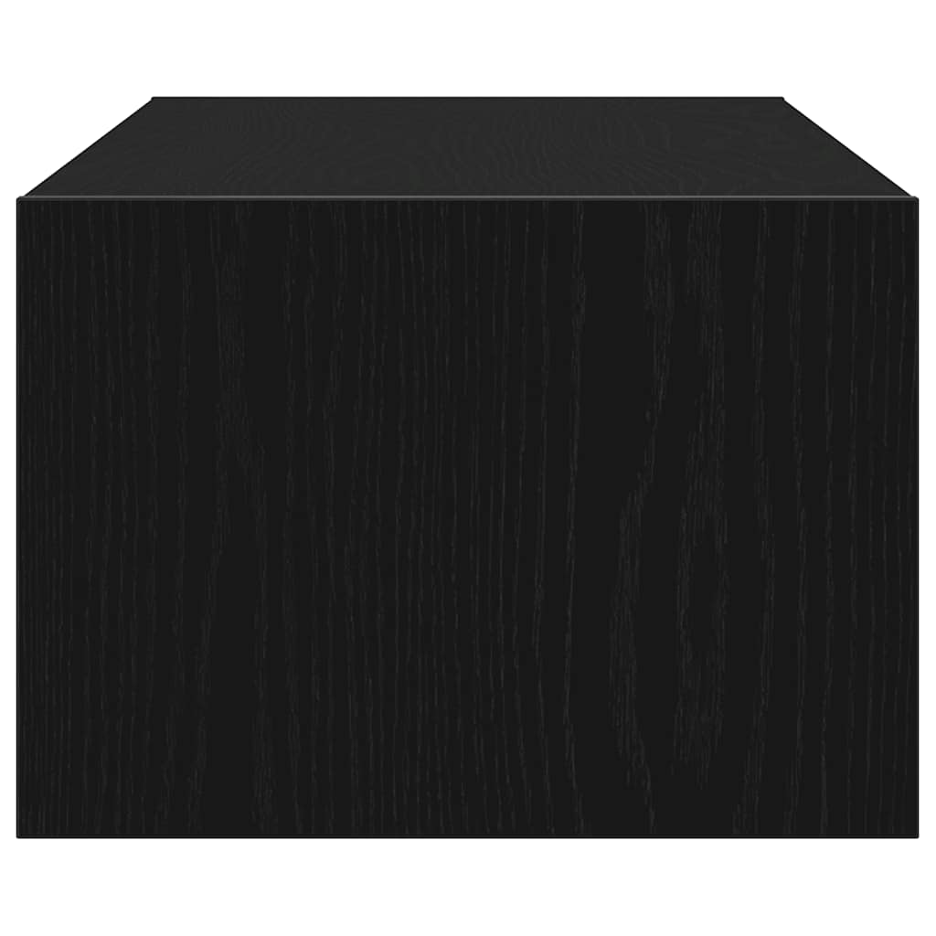 TV-Schrank mit LED-Leuchten Schwarz Eichen-Optik 100x35,5x25 cm