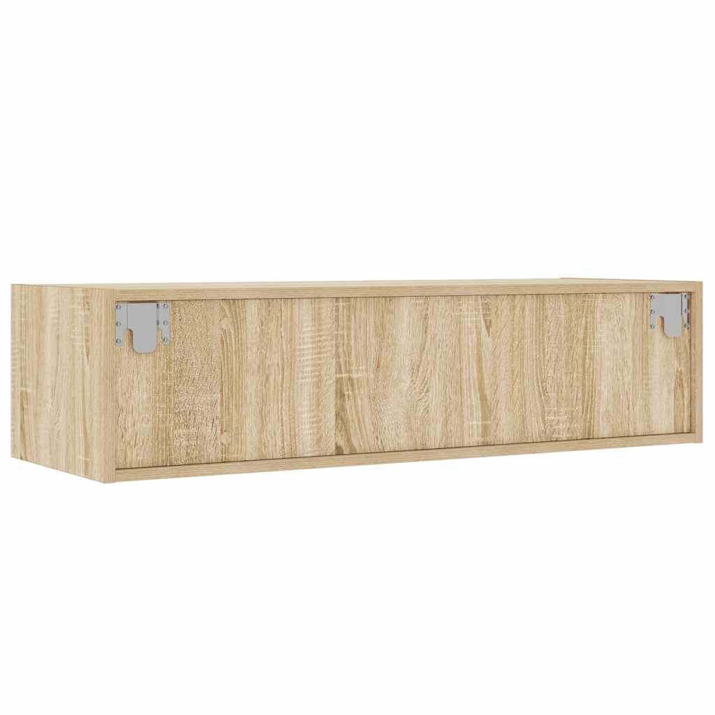 TV-Schrank mit LED-Leuchten Sonoma-Eiche 100x35,5x25 cm