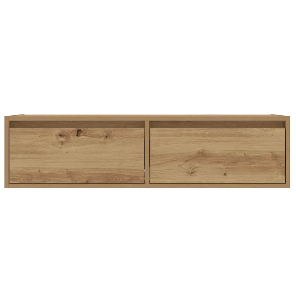 TV-Schrank mit LED-Leuchten Artisan-Eiche 100x35,5x25 cm