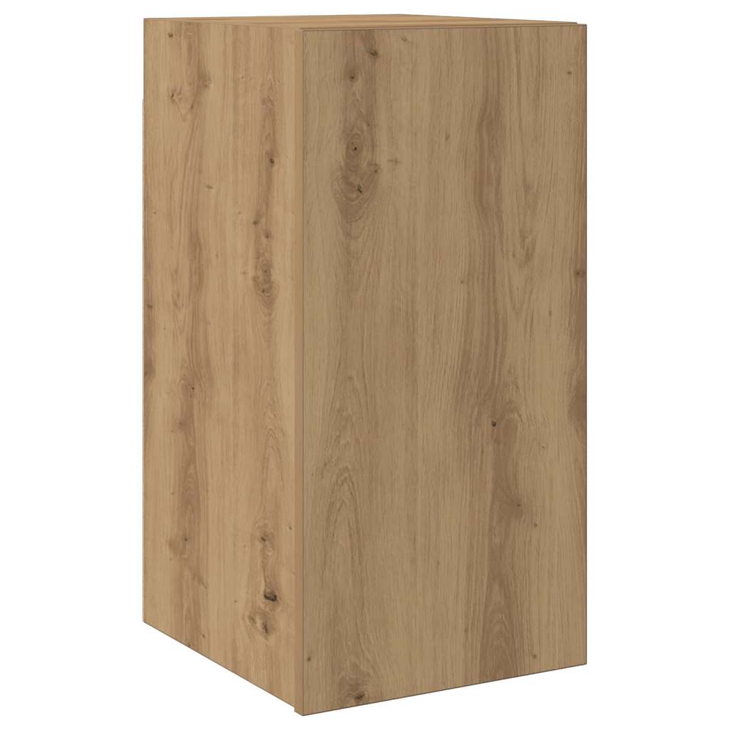 8-tlg. TV-Schrank-Set Wandmontage Artisan-Eiche Holzwerkstoff