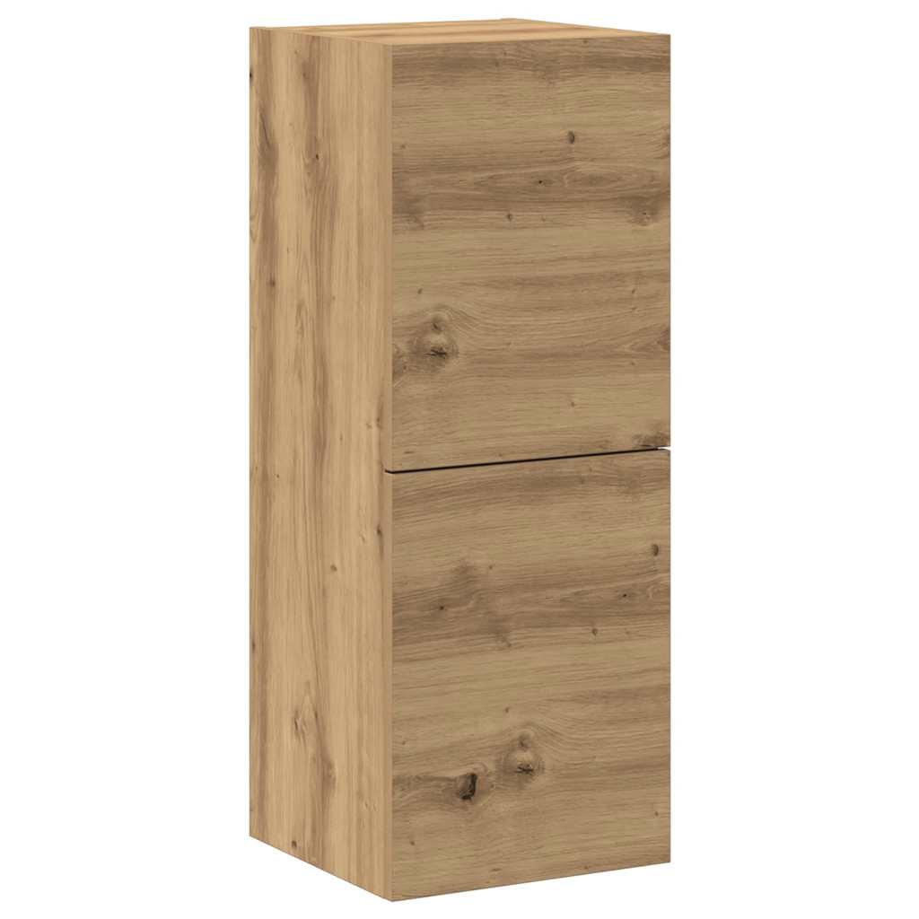 4-tlg. TV-Schrank-Set Wandmontage Artisan-Eiche Holzwerkstoff