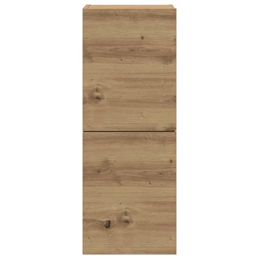 4-tlg. TV-Schrank-Set Wandmontage Artisan-Eiche Holzwerkstoff