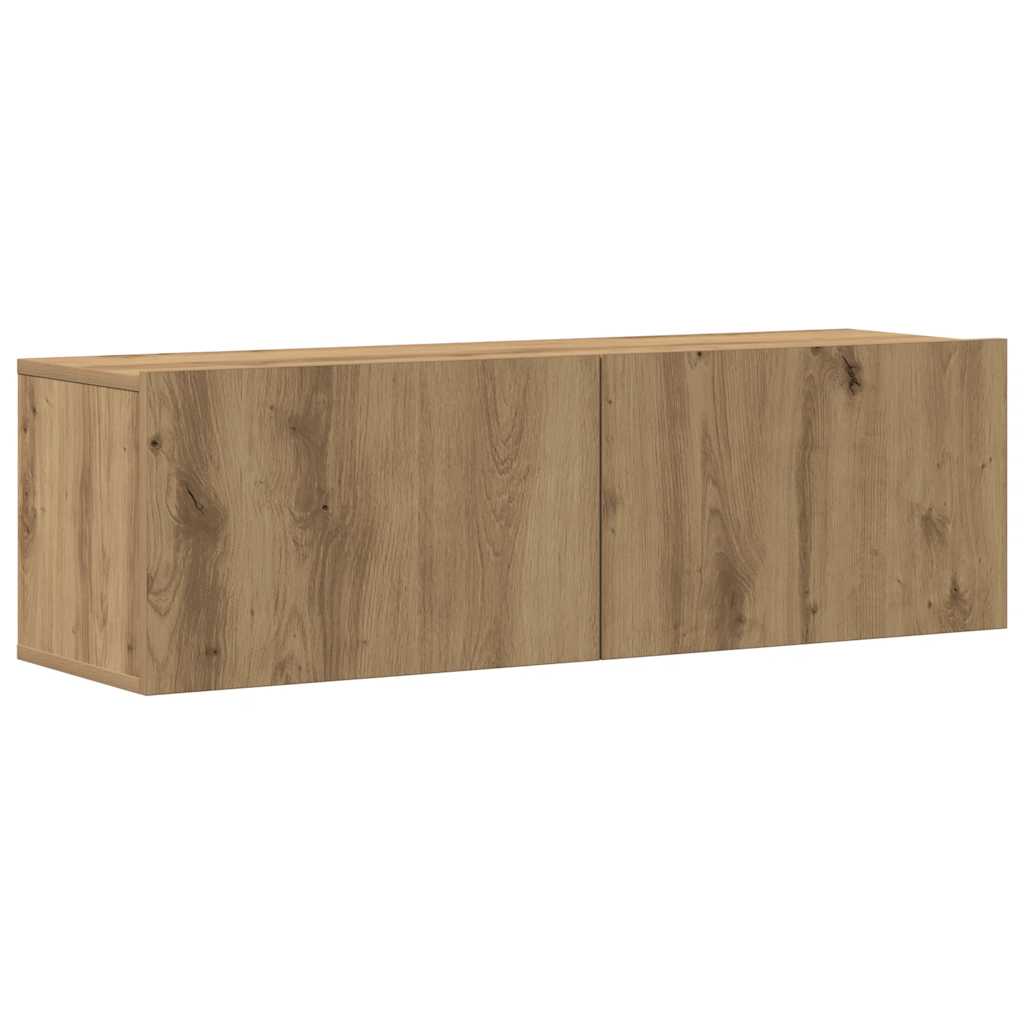 6-tlg. TV-Schrank-Set Wandmontage Artisan-Eiche Holzwerkstoff