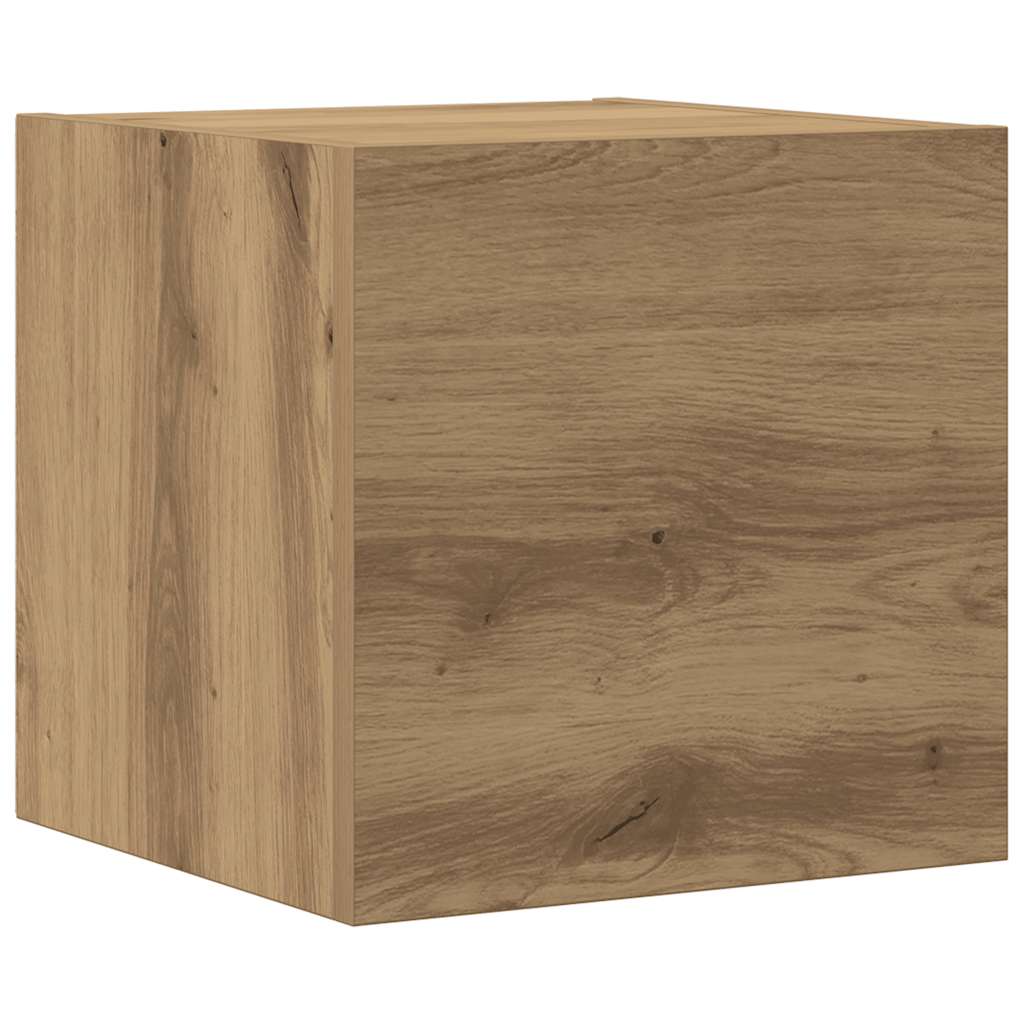 6-tlg. TV-Schrank-Set Wandmontage Artisan-Eiche Holzwerkstoff