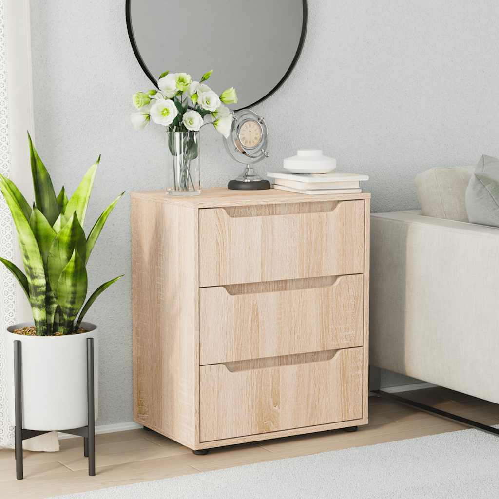 Sideboard VISNES Sonoma-Eiche 60x40x73 cm Holzwerkstoff